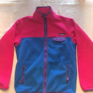 Patagonia fleece pink and blue